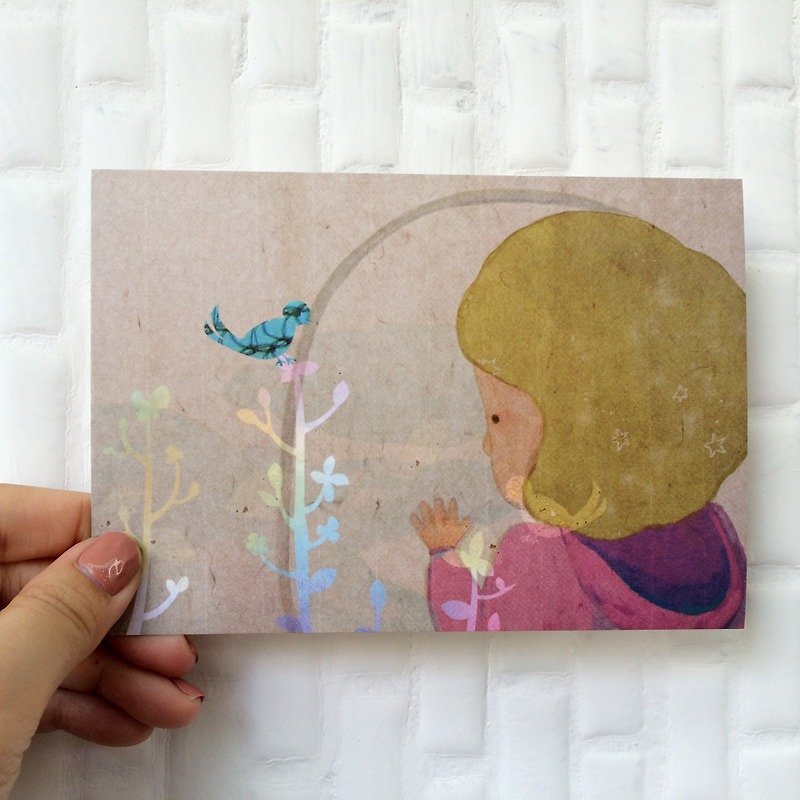 ┇eyesQu┇Journey┇Illustrated postcard - การ์ด/โปสการ์ด - กระดาษ สีกากี