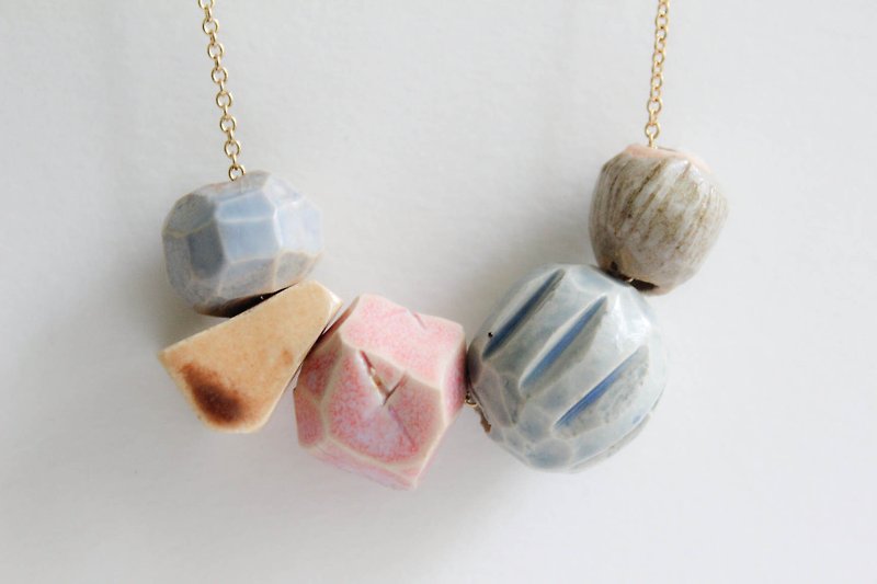 Solar Beads - ceramic ball necklace - Necklaces - Other Materials 