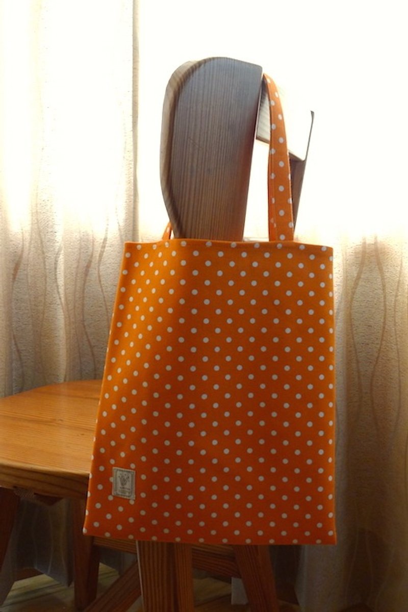 ✎ Dingfan Shuiyu | Flat Tote Bag/Handbag | Loquat Orange - กระเป๋าถือ - วัสดุอื่นๆ 