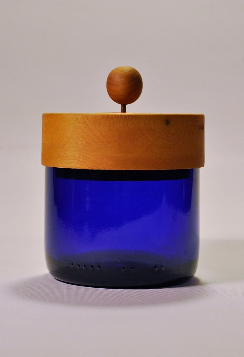 藍彩罐 - 收納箱/收納用品 - 玻璃 咖啡色