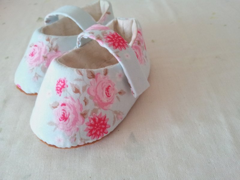 北歐玫瑰嬰兒鞋 - 嬰兒鞋 - 其他材質 藍色