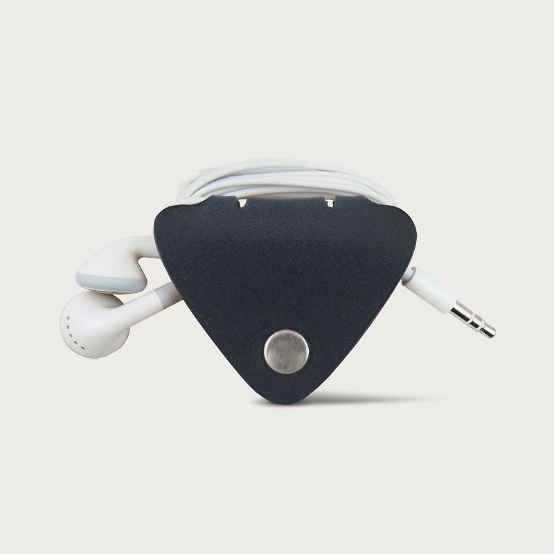 LINTZAN "handmade leather" headphone hub / Leather Storage Case - deep blue - Headphones & Earbuds - Genuine Leather Blue