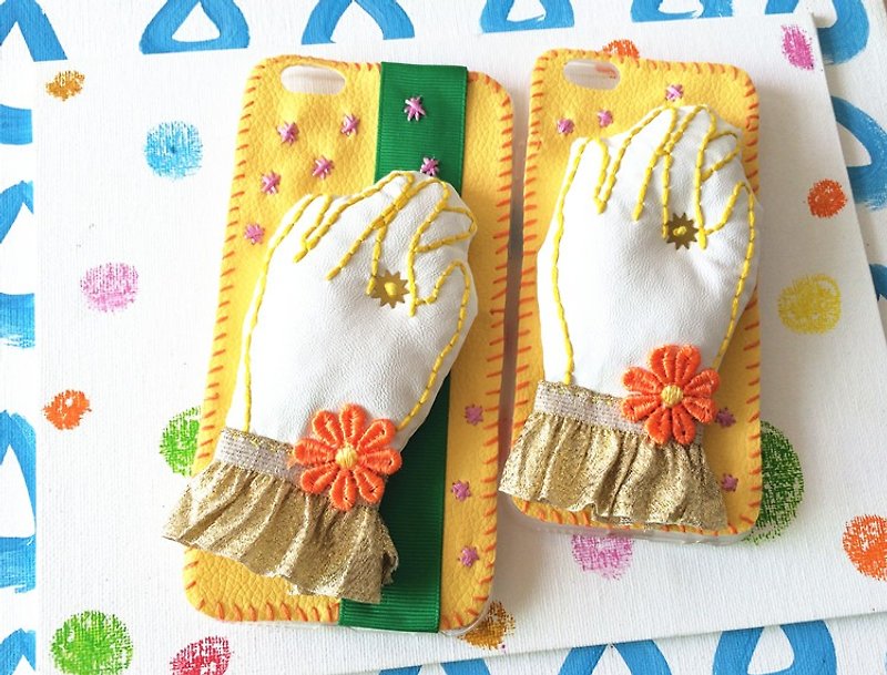 magichand hand series phone shell iPhone6s, iPhone6plus - เคส/ซองมือถือ - งานปัก สีเหลือง