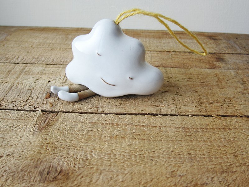 Cloud Wind chime - Pottery & Ceramics - Other Materials White