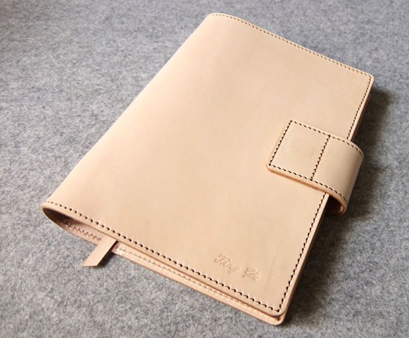 YOURS magnetic buckle leather loose-leaf notebook + L clip A5-Size color leather - Notebooks & Journals - Genuine Leather Multicolor