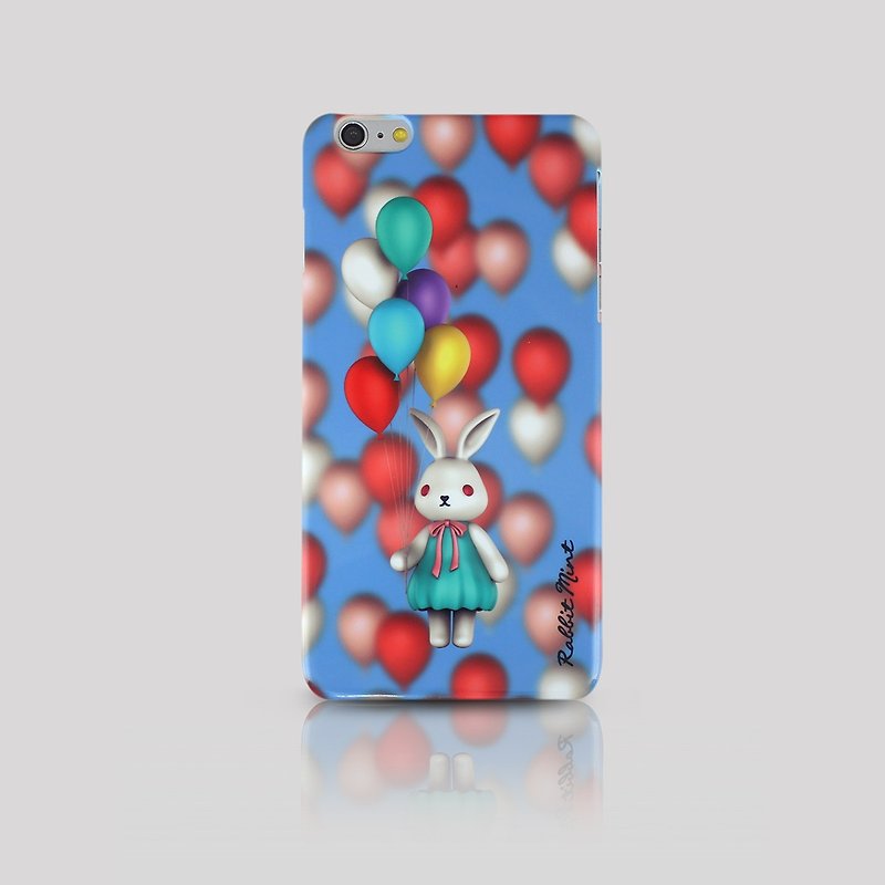 (Rabbit Mint) Mint Rabbit Phone Case - Bu Mali balloons Series Merry Boo - iPhone 6 Plus (M0008) - เคส/ซองมือถือ - พลาสติก สีน้ำเงิน