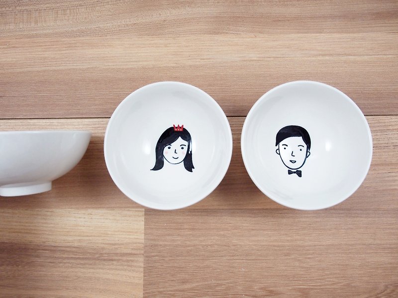 【Best Wishes Series】 The "little" people series-limited edition (small) - Bowls - Other Materials White