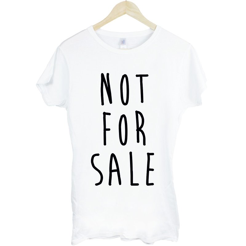 NOT FOR SALE Girls Short Sleeve T-Shirt-2 Colors Not For Sale, Wen Qing Art Design, Fashion Text Fashion - เสื้อยืดผู้หญิง - วัสดุอื่นๆ หลากหลายสี