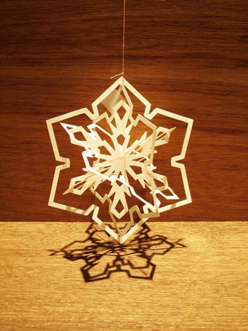 Paper Sculpture Snow Star DIY Kit-no.4 - งานไม้/ไม้ไผ่/ตัดกระดาษ - กระดาษ ขาว