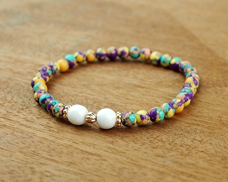 [Cat No.10] color life - colorful turquoise bracelet - Bracelets - Other Materials Multicolor