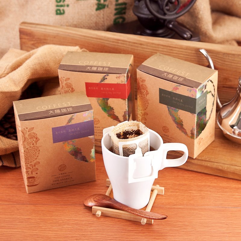 大隱珈琲 旅行系列 濾掛式咖啡 (5入) x 6盒 - 咖啡/咖啡豆 - 新鮮食材 黑色