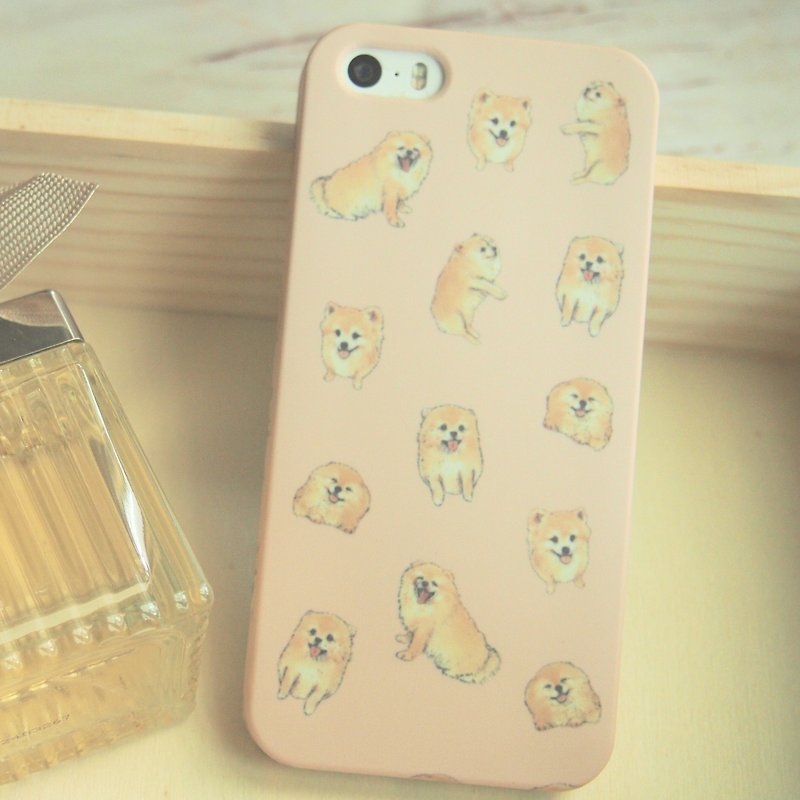 Pomeranian iPhone 5/5s, 4/4s Case - เคส/ซองมือถือ - พลาสติก สึชมพู