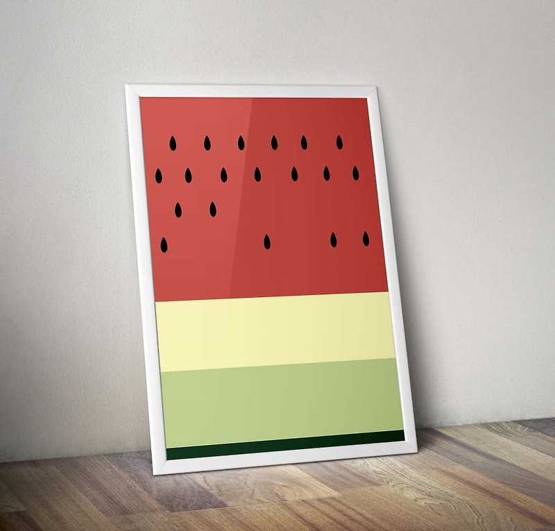Summer Fruit Series_Watermelon - โปสเตอร์ - กระดาษ สีแดง