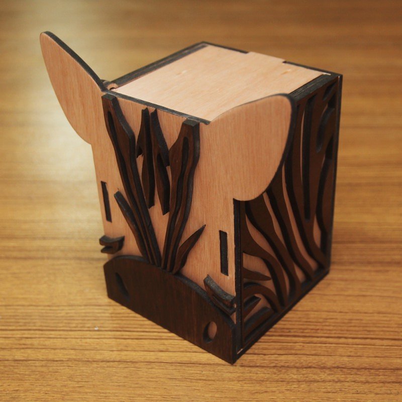 KOKOMU Wooden Zebra Tissue Box (Square Tissue ) - Tissue Boxes - Wood 