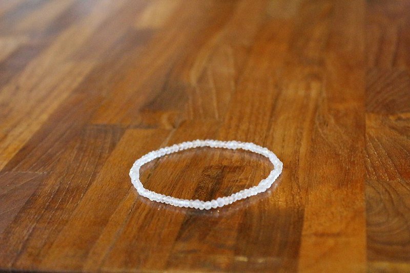 Rainbow Moonston-Natural stone bracelet - Bracelets - Gemstone White