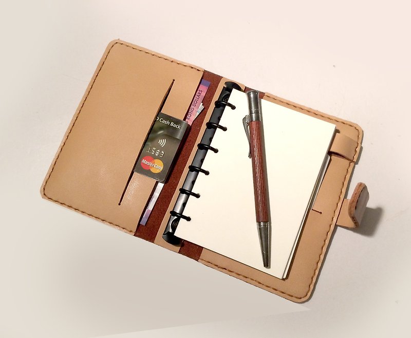 zemoneni A7 size leather traveling agenda - Notebooks & Journals - Genuine Leather Gold