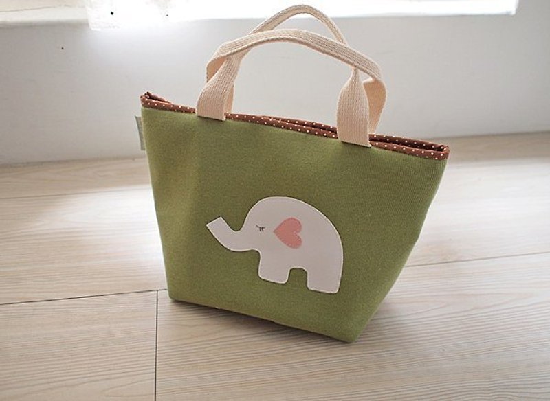 hairmo. Out of love like Tote Bag - Green coffee (in other olive green) - กระเป๋าถือ - วัสดุอื่นๆ สีเขียว