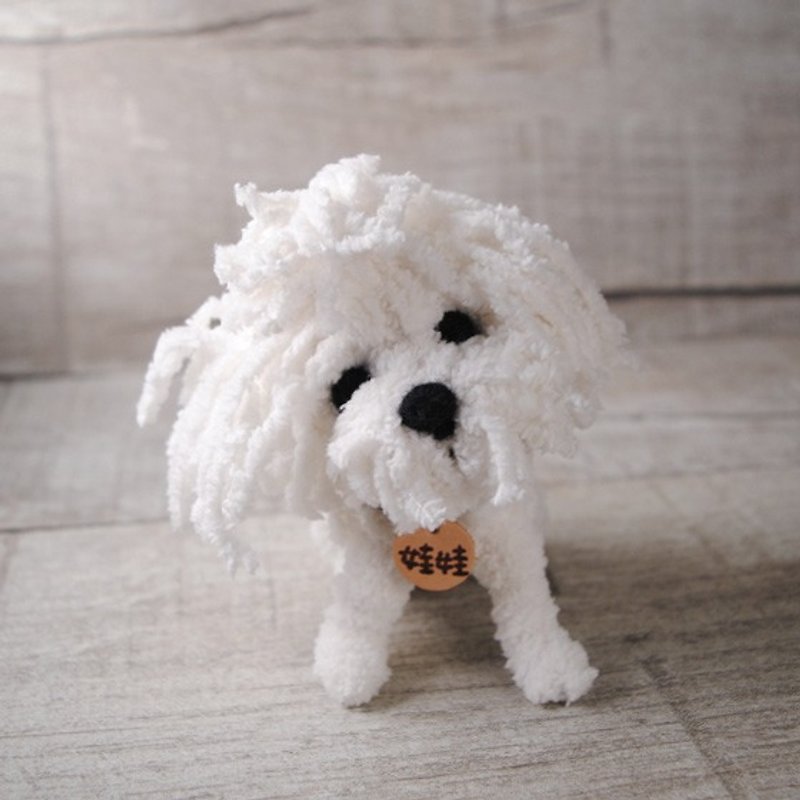 Pets avatar 14 ~ 15cm [feiwa Fei handmade doll] Maltese Pet Doll (Welcome to order your dog) - ตุ๊กตา - วัสดุอื่นๆ สีนำ้ตาล