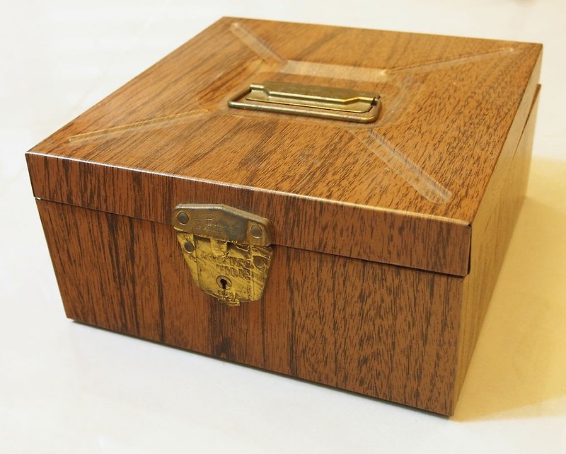80年代 鐵製文件分類整理鐵盒 - 擺飾/家飾品 - 紙 咖啡色