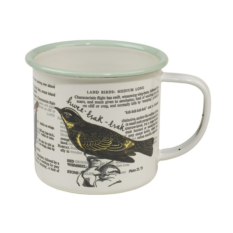 SUSS- British imports The Thoughtful Gardener design enamel mug (Wilderness bird) - Stock Free transport - แก้วมัค/แก้วกาแฟ - วัตถุเคลือบ ขาว