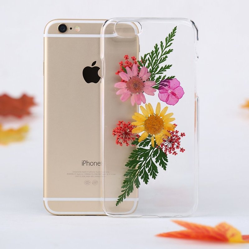 iPhone Case Handmade Pressed Flower Phone Case for iPhone Samsung - Phone Cases - Plants & Flowers Multicolor