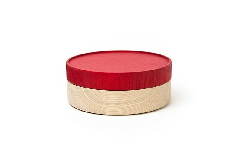 Hata lacquerware shop wooden vessel HAKO L (red) - เครื่องครัว - ไม้ สีแดง