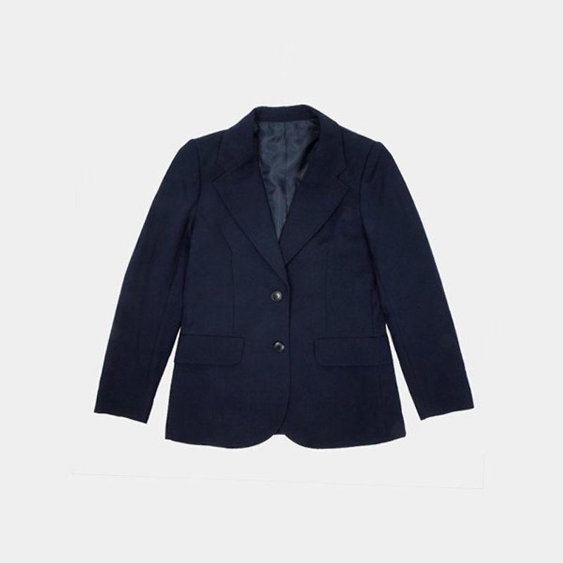 │moderato│ classic British tailoring Japanese vintage lapel blazer / girl personality. Literary girls. Girls go to work - Women's Casual & Functional Jackets - Other Materials Blue