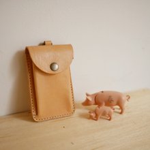 上班族的好朋友 證件套 - 證件套/識別證套 - 真皮 卡其色