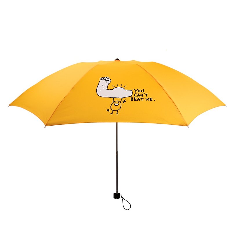 你打不倒我的 雨陽傘/三折式 - 雨傘/雨衣 - 防水材質 黃色