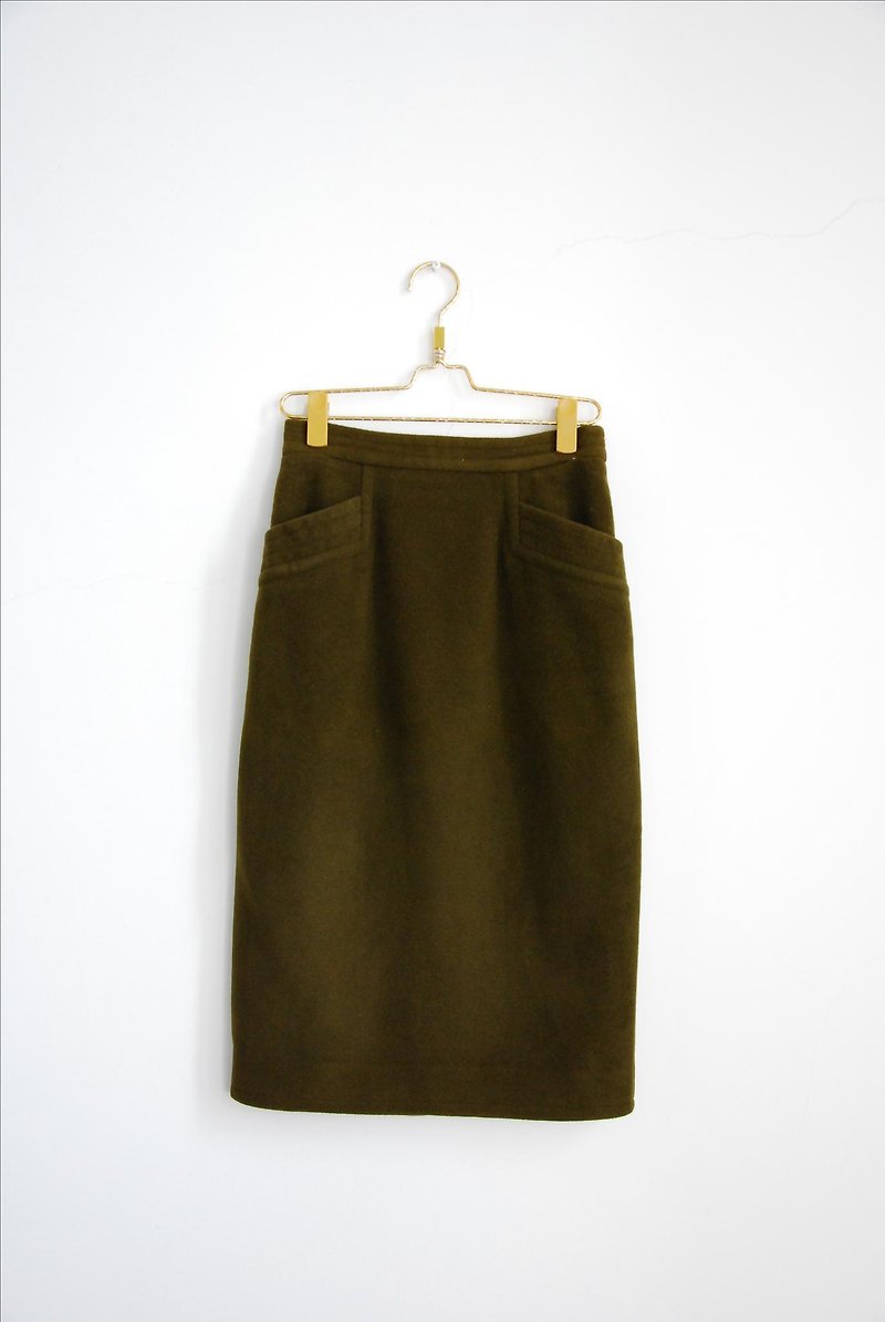 Vintage wool skirt pocket - กระโปรง - วัสดุอื่นๆ 