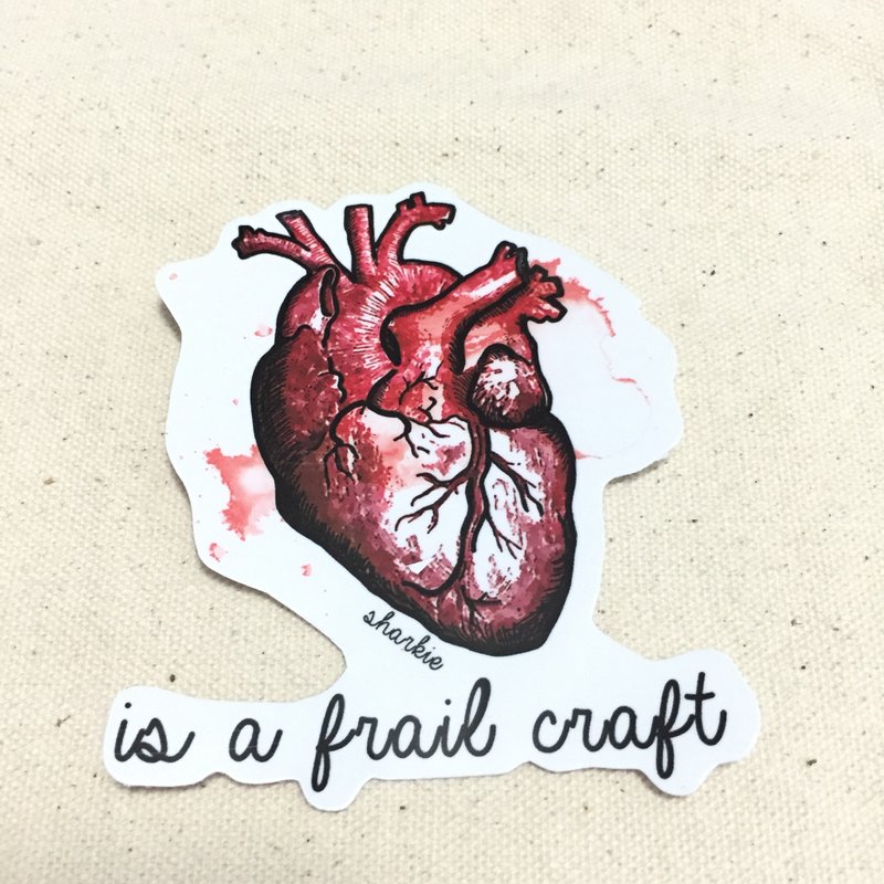 心臟 貼紙 (Heart Sticker) - 貼紙 - 防水材質 紅色
