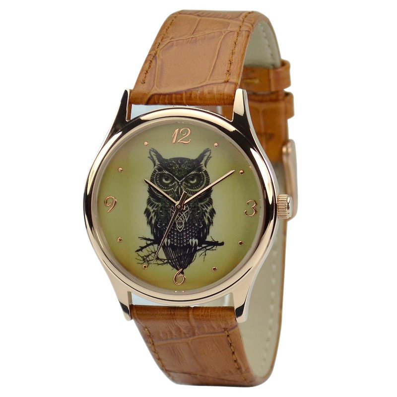 Owl Watch-Unisex Design-Free Shipping Worldwide - นาฬิกาผู้ชาย - วัสดุอื่นๆ 