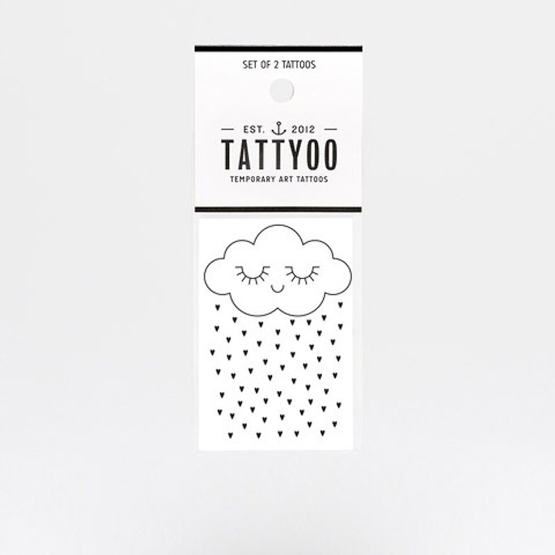 TENDERNESS CLOUD タトゥーステッカー | TATTYOO - タトゥーシール - 紙 ブラック