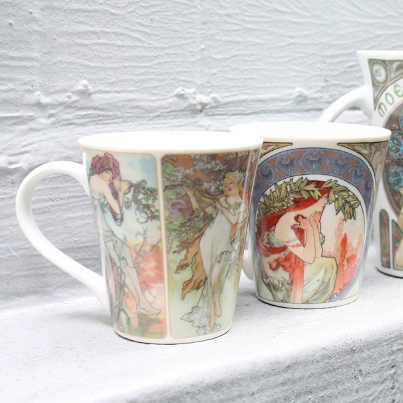 ★ ★ TAISO gorgeous retro style artist Mucha - Art Mug group - Mugs - Other Materials Multicolor