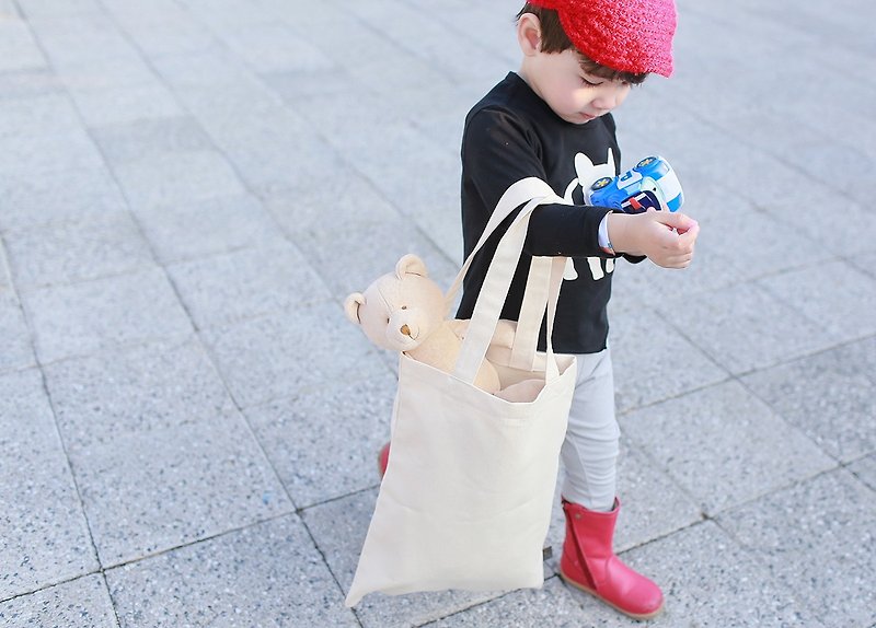[my little star] Linen handmade cotton shopping bags - กระเป๋าถือ - วัสดุอื่นๆ ขาว
