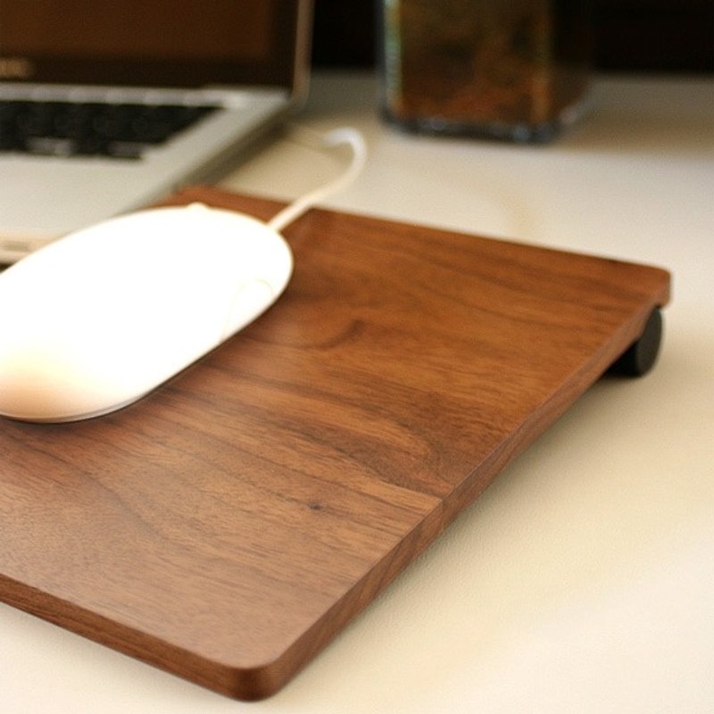 Wooden Mouse Pad - แผ่นรองเมาส์ - ไม้ สีนำ้ตาล
