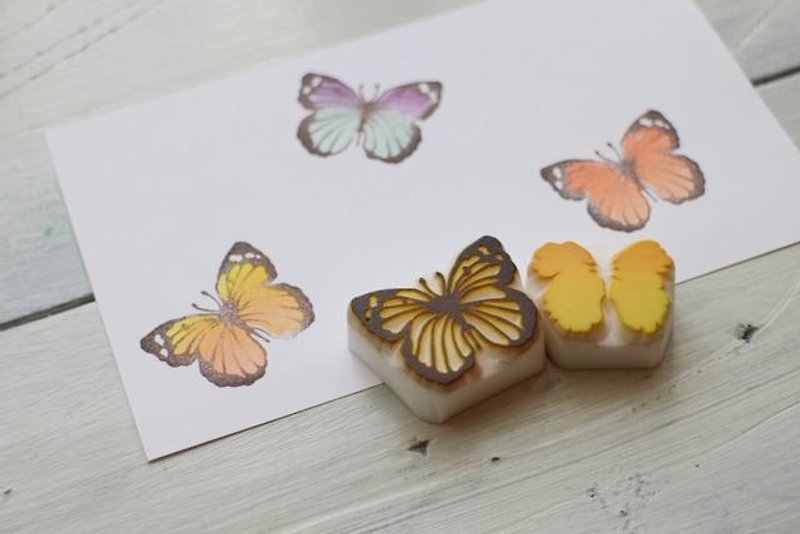 [Resale] multicolor press eraser of butterfly stamp - Stamps & Stamp Pads - Wood White