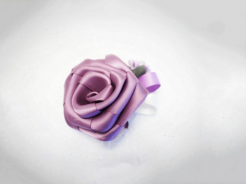 Handmade hair accessories wedding corsage boutonniere - Corsages - Other Materials Purple