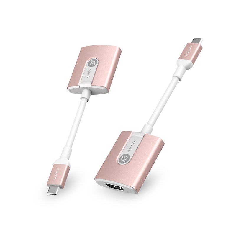 ADAM CASA H01 USB-C 對 HDMI 轉接器 玫瑰金 - 電腦配件 - 其他金屬 粉紅色