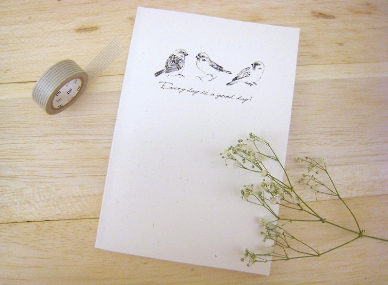 "! Hello Sparrow" A5 Notebook act - Undated - Notebooks & Journals - Paper White