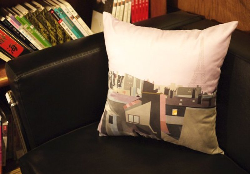 [Go travel well. Take a good rest] Suede pillowcase [Paris. France】 - Pillows & Cushions - Polyester Pink