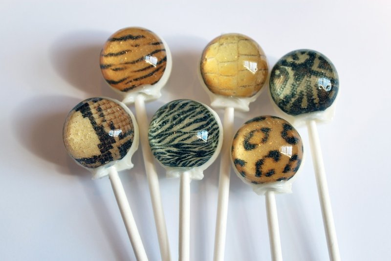Vintage Confections animal print Lollipop 動物花紋棒棒糖 - 零食/點心 - 新鮮食材 多色