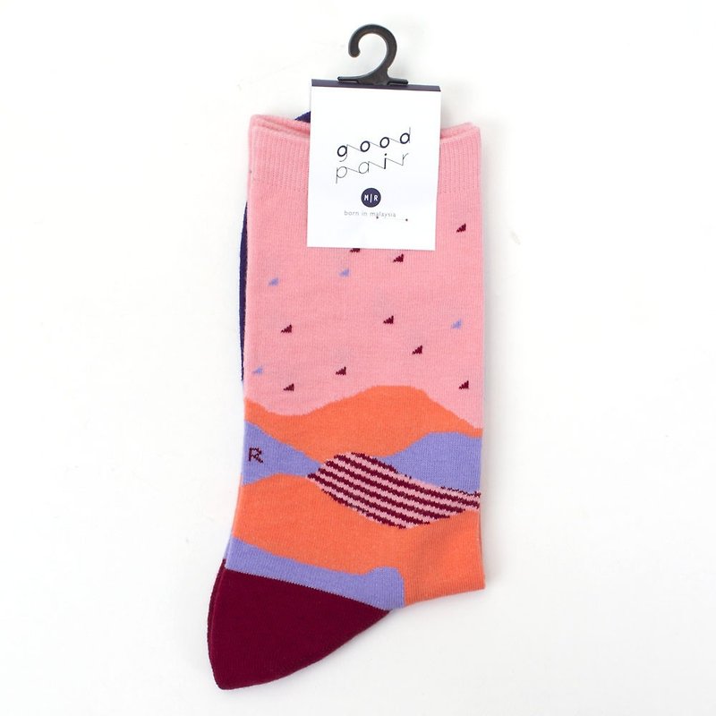 flow . mulberry . socks - Socks - Other Materials Pink