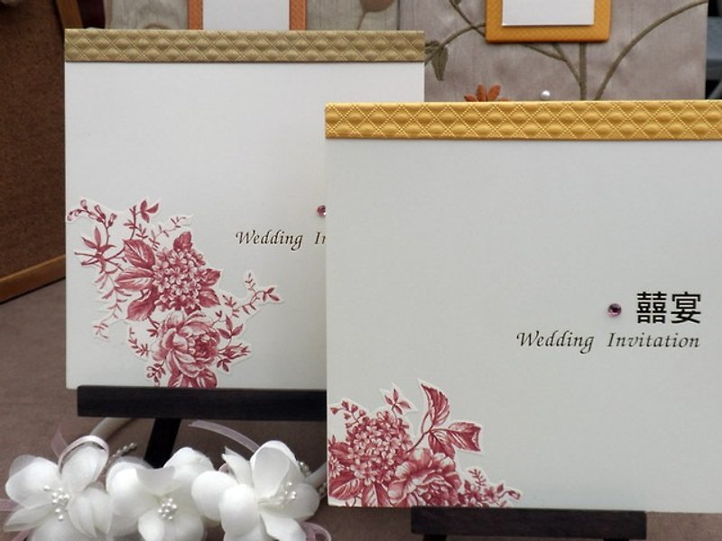手作りウェディングカード ※切り花王子 - カード・はがき - 紙 ゴールド