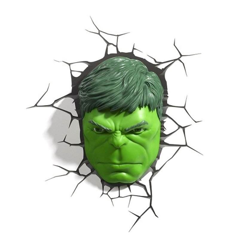 3D Light FX - Marvel Series Hulk Face - 3D立體造型燈 浩克臉 - 燈具/燈飾 - 塑膠 綠色