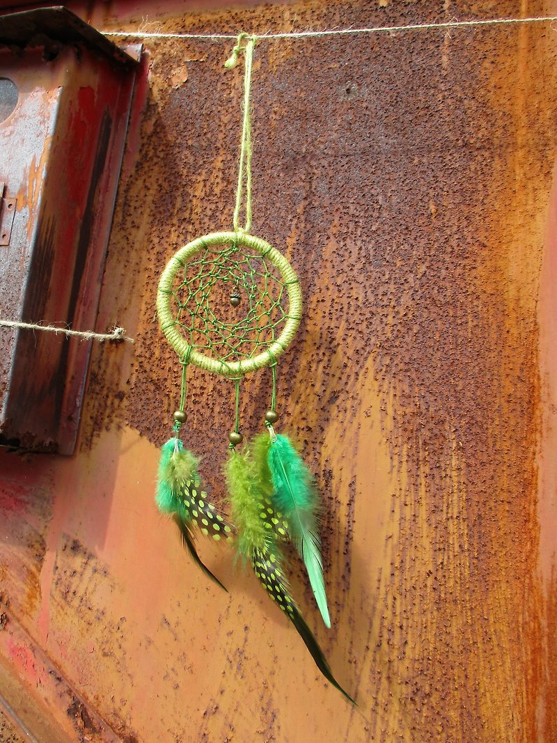 Little Kite-Dream Catcher-Green 8 cm - Other - Cotton & Hemp Green