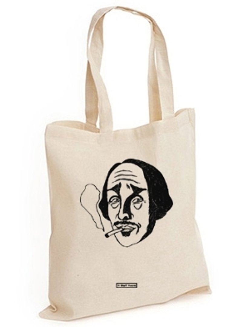 Special [wily Mr. Shakespeare] bag - Limited Sold - กระเป๋าแมสเซนเจอร์ - ผ้าฝ้าย/ผ้าลินิน ขาว