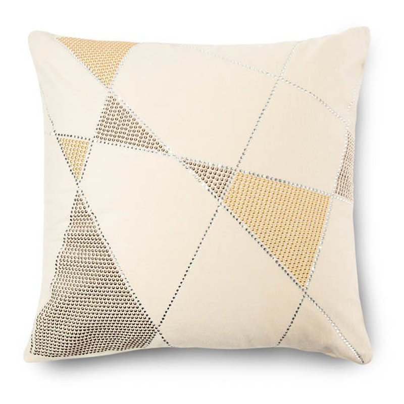 【GFSD】Rhinestone Boutique-Geometric Pop Style-【Point, Line and Noodle】Cushion - Pillows & Cushions - Other Materials White