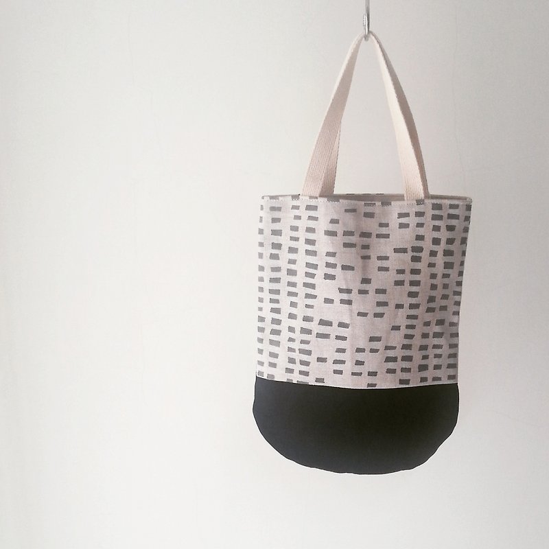 Moshimoshi | holiday small round bag - gray square - Handbags & Totes - Other Materials 