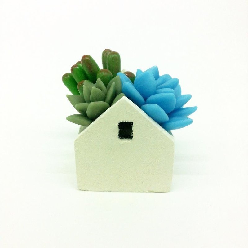 Hus x Forest | micro view White House simulation meaty planting blue - Items for Display - Other Materials White
